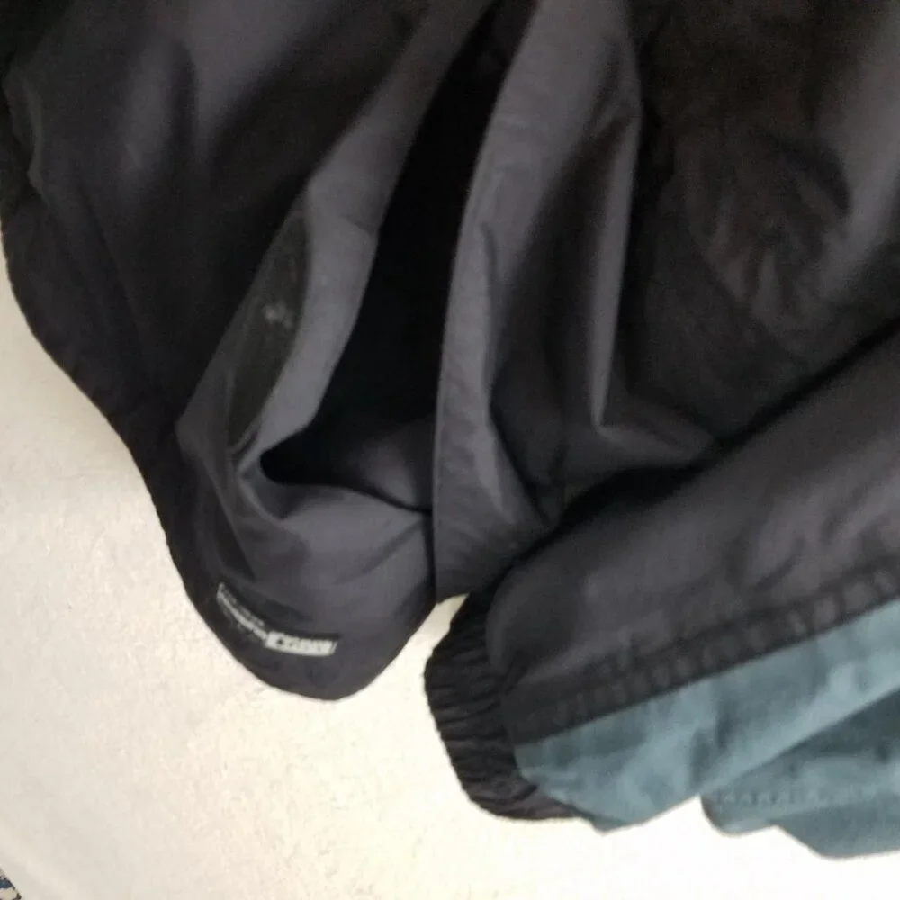 REI Co-op Rain Jacket Mens‎ XL Blue/black REI Elements Hooded Multi pocket